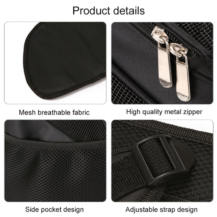 Portable Folding Nylon Breathable Pet Carrier Backpack, Size: 45 x 36 x 31cm(Coffee)