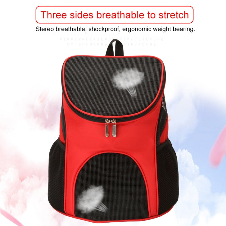 Portable Folding Nylon Breathable Pet Carrier Backpack, Size: 33 x 30 x 24cm (Blue)