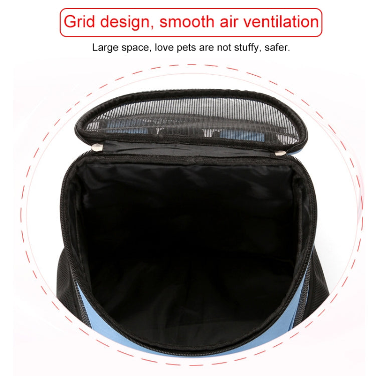 Portable Folding Nylon Breathable Pet Carrier Backpack, Size: 33 x 30 x 24cm (Blue)