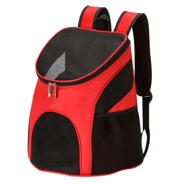 Portable Folding Nylon Breathable Pet Carrier Backpack, Size: 33 x 30 x 24cm (Red)