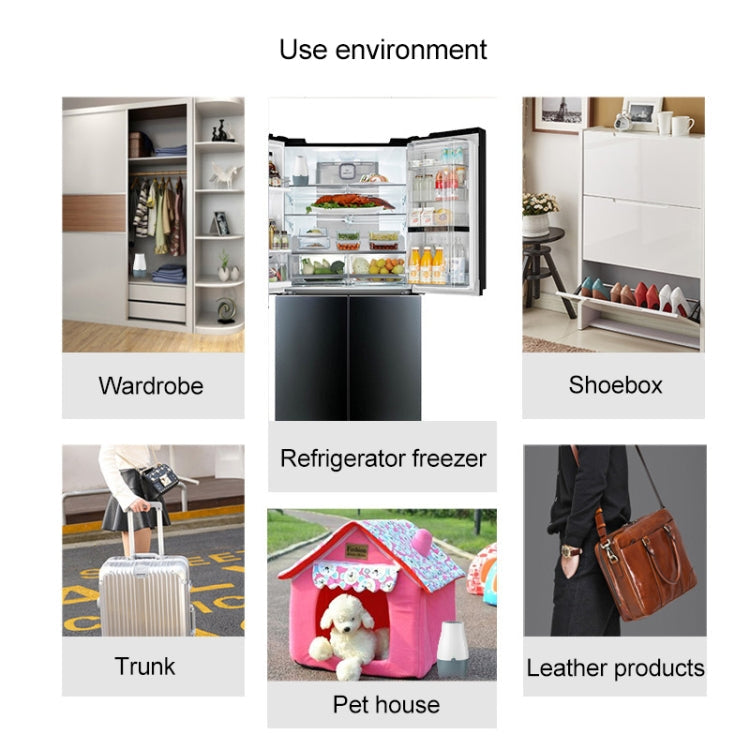 AX168B Mini Fridge Ozone Air Purifier and Fresh Deodorizer (Grey White)