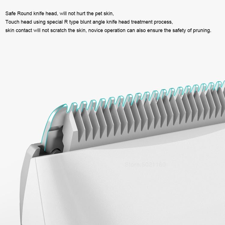 Original Xiaomi Youpin Pawbby Dog Professional Razor Pet Grooming Clippers Electric Rechargeable Safety Haircut Machine(White)