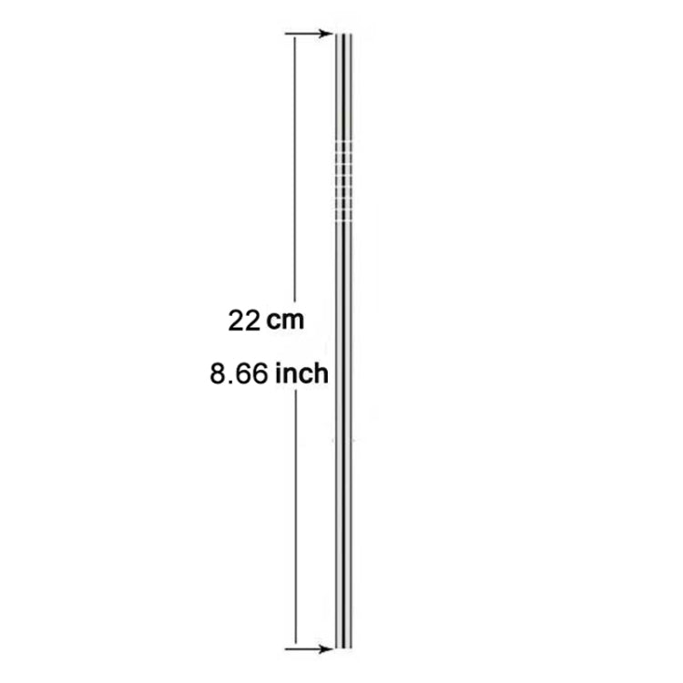 5pcs Reusable Stainless Steel Straight Drinking Straw + Cleaner Brush Set Kit,  215*6mm(Colour)