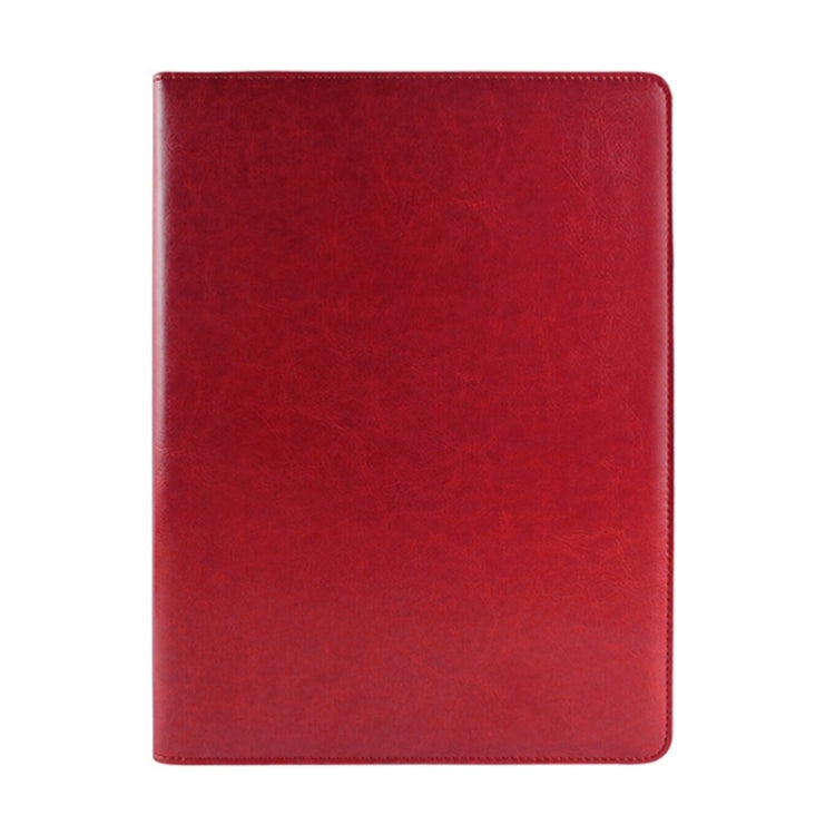Office Supplies Business Style Leather Document Folder with 30-pages A4 Note Pad & Calculator (Red)