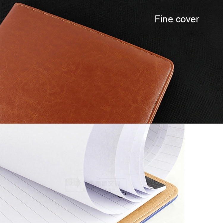 Office Supplies Business Style Leather Document Folder with 30-pages A4 Note Pad & Calculator (Red)