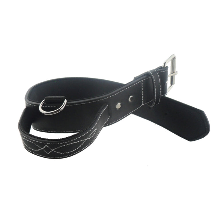 Leather Pet Dog Collar Pet Products for Big Pet, Size: 4.5*58.5cm(Black)