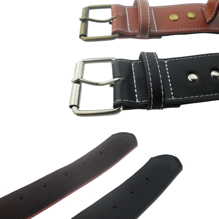 Leather Pet Dog Collar Pet Products for Big Pet, Size: 4.5*58.5cm(Black)