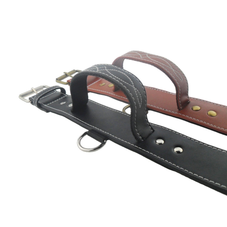 Leather Pet Dog Collar Pet Products for Big Pet, Size: 4.5*58.5cm(Black)