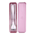 3 in 1 304 Stainless Steel Polished Portable Outdoor Tableware for Children(Rose Gold)
