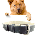 Leather Pet Dog Collar Pet Products Big Dog Collar, Size: L, 2.5 * 51cm(Black)