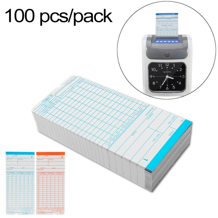 90 PCS Paper Time Card