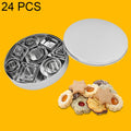 24 PCS / Set Stainless Steel DIY Cookie Biscuits Molds Geometry Baking Tools (Octagon)