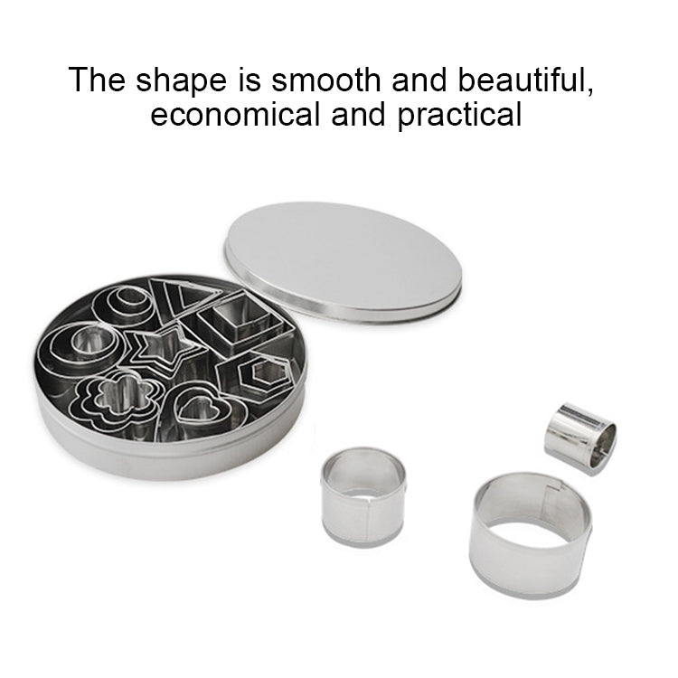 24 PCS / Set Stainless Steel DIY Cookie Biscuits Molds Geometry Baking Tools (Octagon)