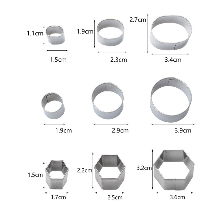 24 PCS / Set Stainless Steel DIY Cookie Biscuits Molds Geometry Baking Tools (Octagon)