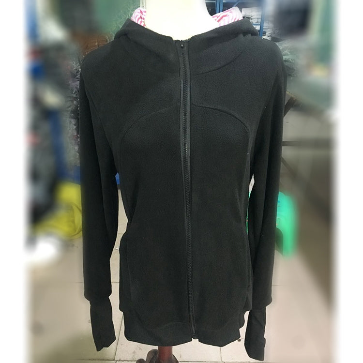 Three-in-one Multi-function Mother Kangaroo Zipper Hoodie Coat with Front Cap Size: S, Chest: 85-88cm, Waist: 65-67cm, Hip: 91-94cm (Black+Red)