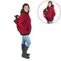 Three-in-one Multi-function Mother Kangaroo Zipper Hoodie Coat with Front Cap Size: M, Chest: 90-93cm, Waist: 70-72cm, Hip: 97-99cm (Red)
