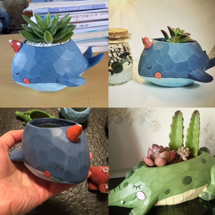 Lovely Home Garden Office Resin Cartoon Animal Shaped Plant Flower Pot Decoration Animal Flower Pots Planter