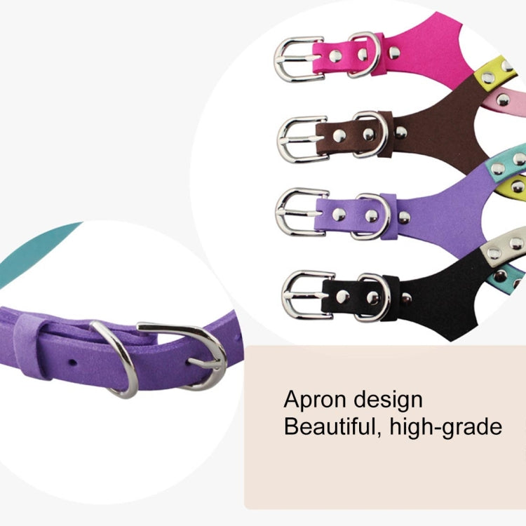 Microfiber Glasses Style Breathable Dog Chest  Strap, Size: L (Magenta)