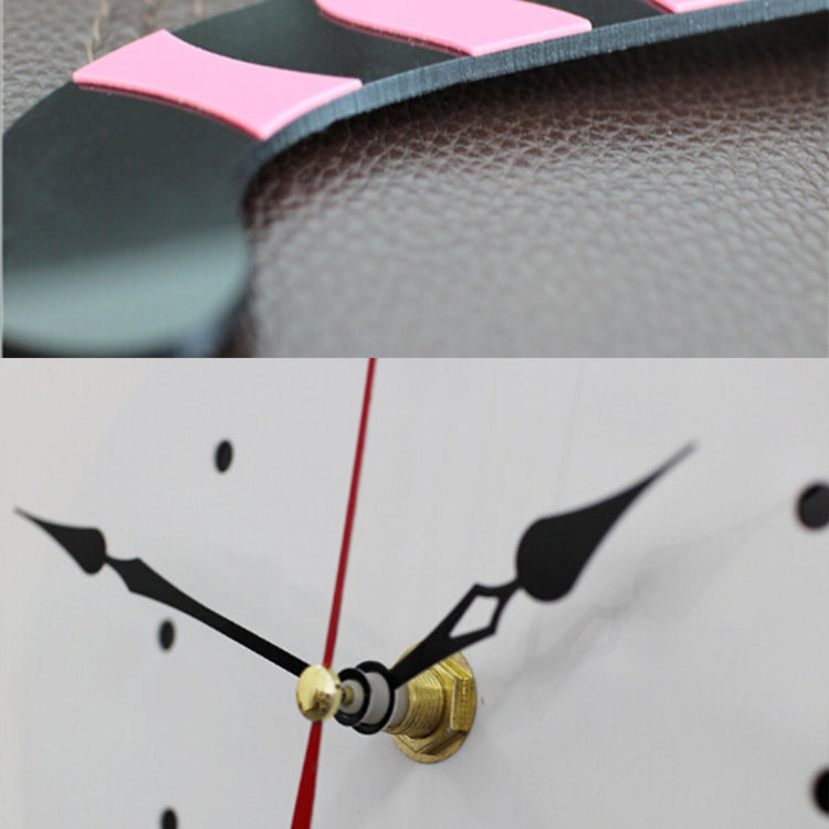 42x18cm Home Office Bedroom Decoration Battery Operated Cat Shaped Wall Clock with Swinging Tails(Black)