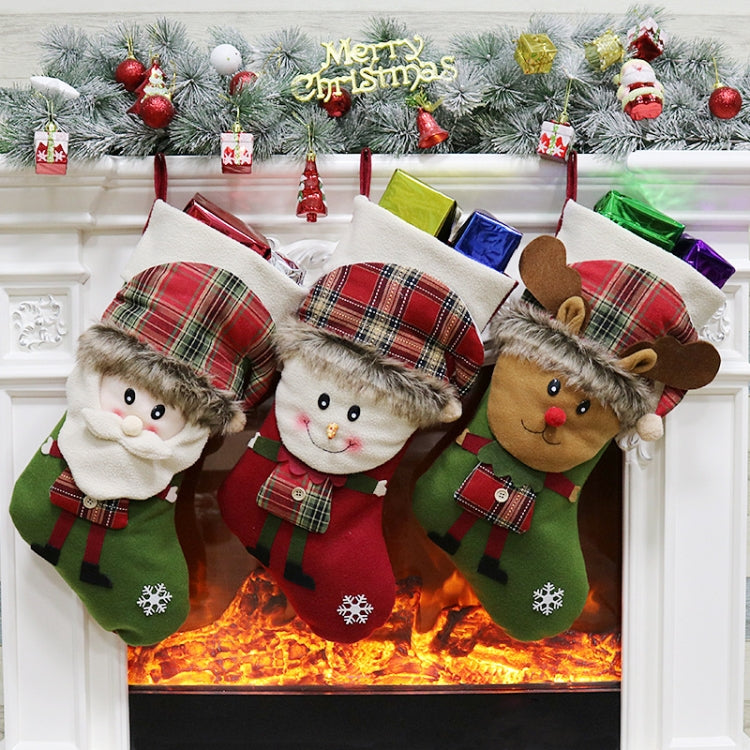 Snowman Christmas Ornament Decoration Christmas Stocking Gift Bag Pendant