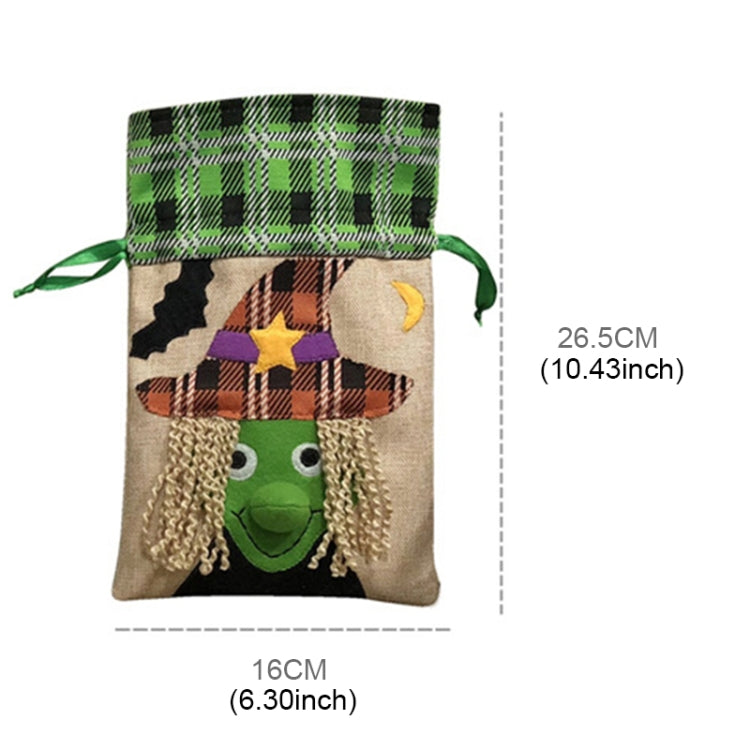 Ghost Pattern Halloween Decorations Creative Cartoon Candy Gifts Kids Drawstring Tote Bag