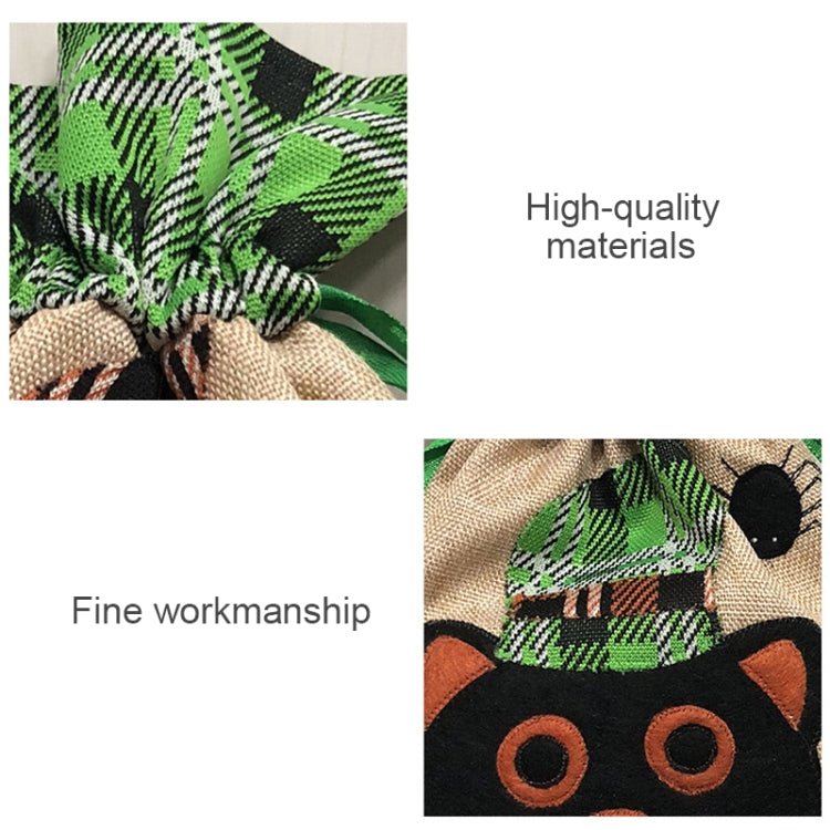 Ghost Pattern Halloween Decorations Creative Cartoon Candy Gifts Kids Drawstring Tote Bag