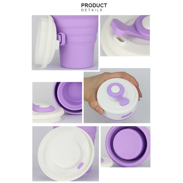 350ml Folding Portable Silicone Coffee Cup Multi-function Travel Cup (Green)