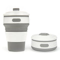 350ml Folding Portable Silicone Coffee Cup Multi-function Travel Cup (Grey)