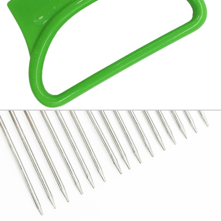 Stainless Steel Vegetable Onion Cutter Holder Meat Needle Kitchen Tools(Green)