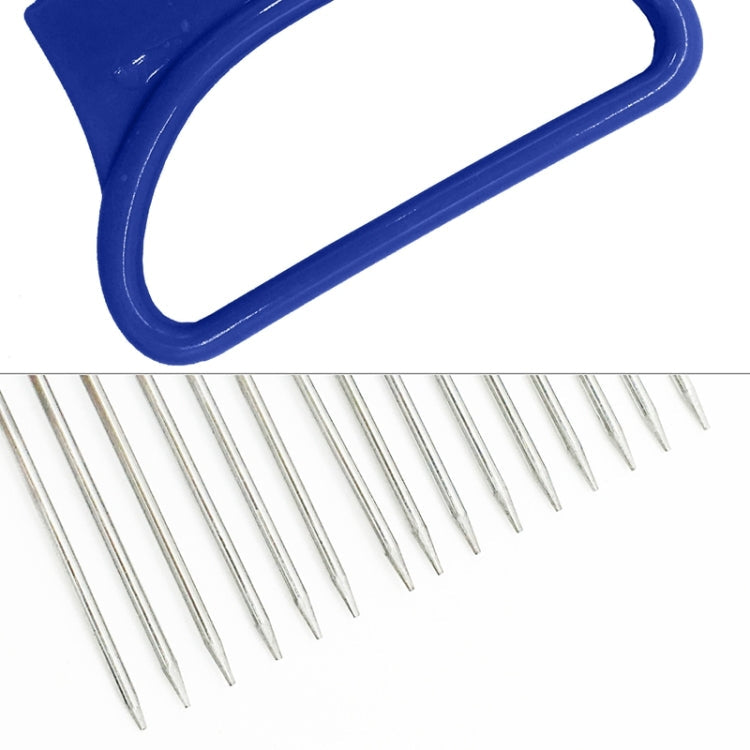 Stainless Steel Vegetable Onion Cutter Holder Meat Needle Kitchen Tools(Blue)