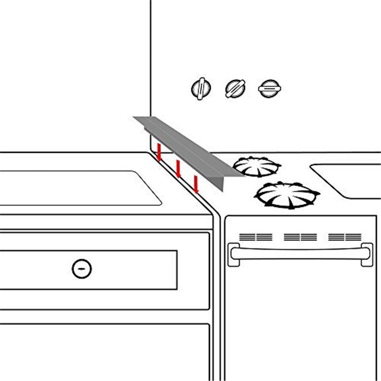 Gas Stove Slit Strip Antifouling Dustproof Waterproof Kitchen Black Sealing Strip, Size: 53.5*5*1cm(Black)