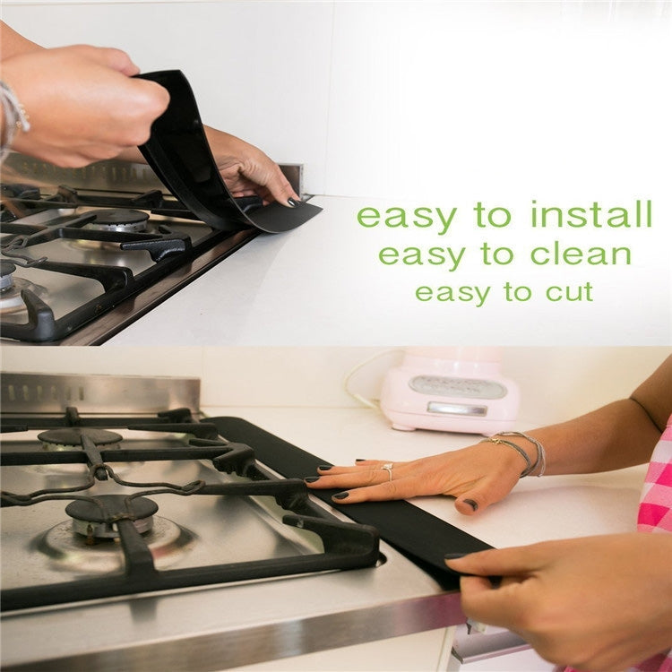 Gas Stove Slit Strip Antifouling Dustproof Waterproof Kitchen Black Sealing Strip, Size: 53.5*5*1cm(Black)