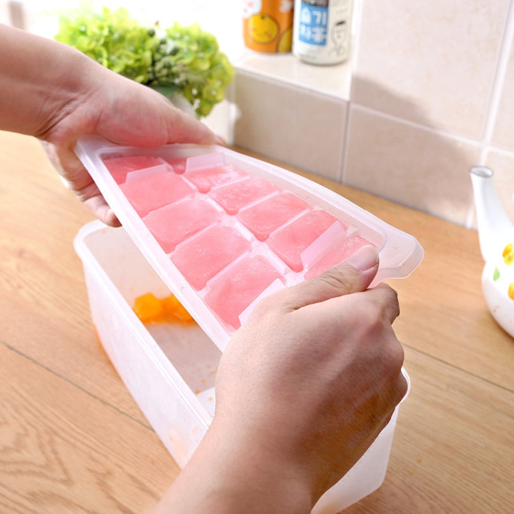 Small Square Ice Mold Trays Multi-layer Mold with Cover Ice Storage Box, 2 Layers