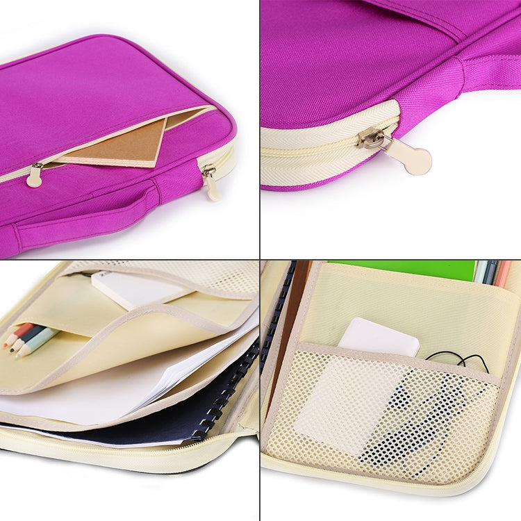 Office Supplies Multi-purpose Zipper Document Folder A4 Storage Bag(Pink)