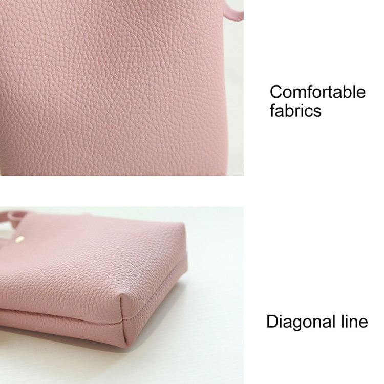 Fashion Mini PU Leisure Single Shoulder Square Handbag Mobile Phone Bag, Size: 13*4.5*16.5cm (Blue)