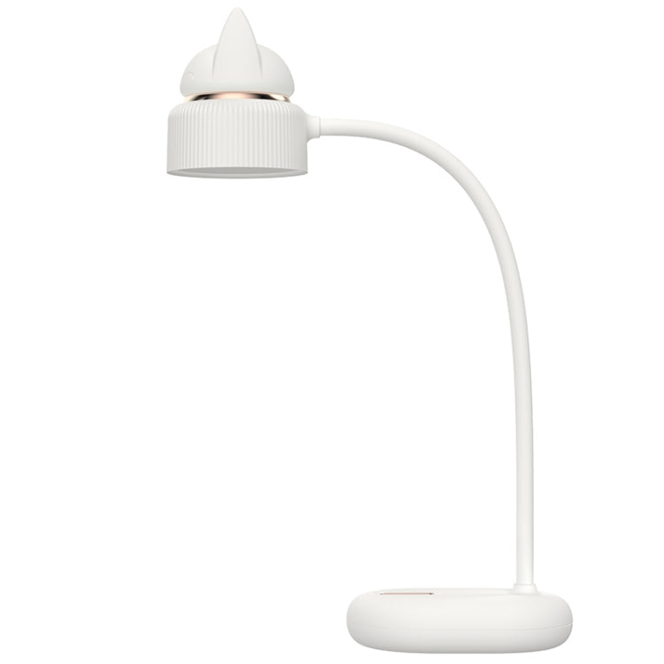 Cat Shape Double Light Source Design LED Desk Night Lamp, Support 3 Brightness Control (White)