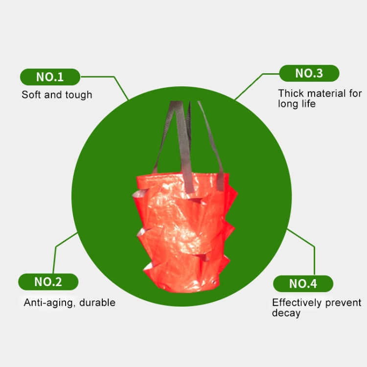 CMD-3 3 Gallon Hanging Strawberry PE Planting Bag Horticultural Flower Planting Bag(Green)
