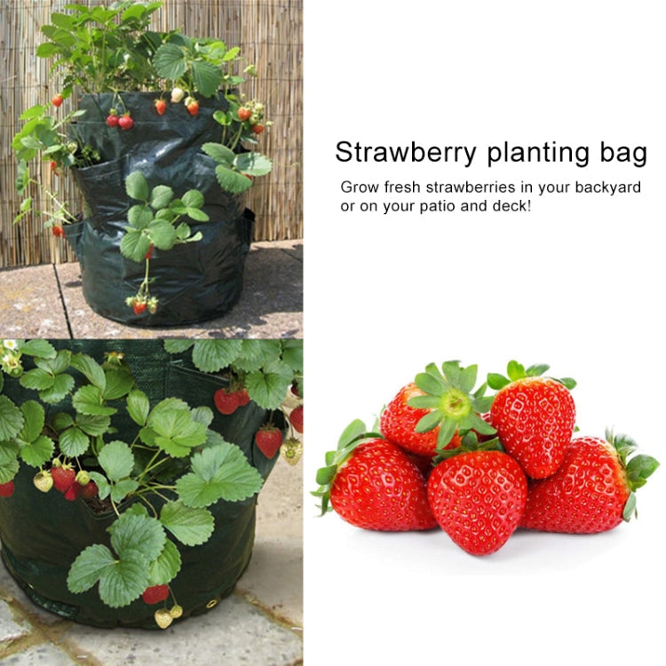 CMD-3 3 Gallon Hanging Strawberry PE Planting Bag Horticultural Flower Planting Bag(Green)