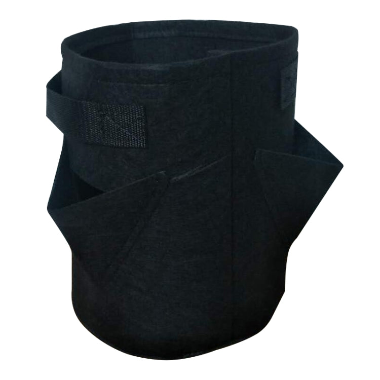 6 Pockets 26L / 7 Gallon Non-woven Felt Strawberry Planting Bag, Size: 30X35cm(Black)
