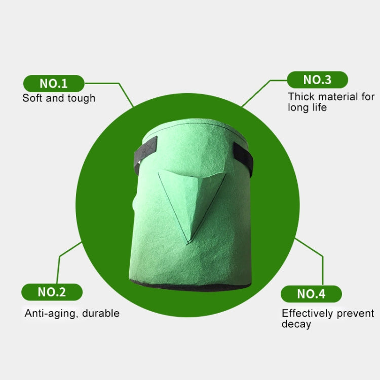 6 Pockets 26L / 7 Gallon Non-woven Felt Strawberry Planting Bag, Size: 30X35cm(Black)