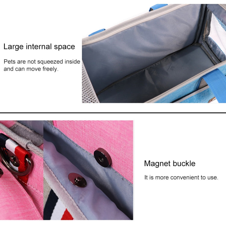 DODOPET Outdoor Portable Oxford Cloth Cat Dog Pet Carrier Bag Handbag Shoulder Bag, Size: 43 x 19 x 26cm (Grey)