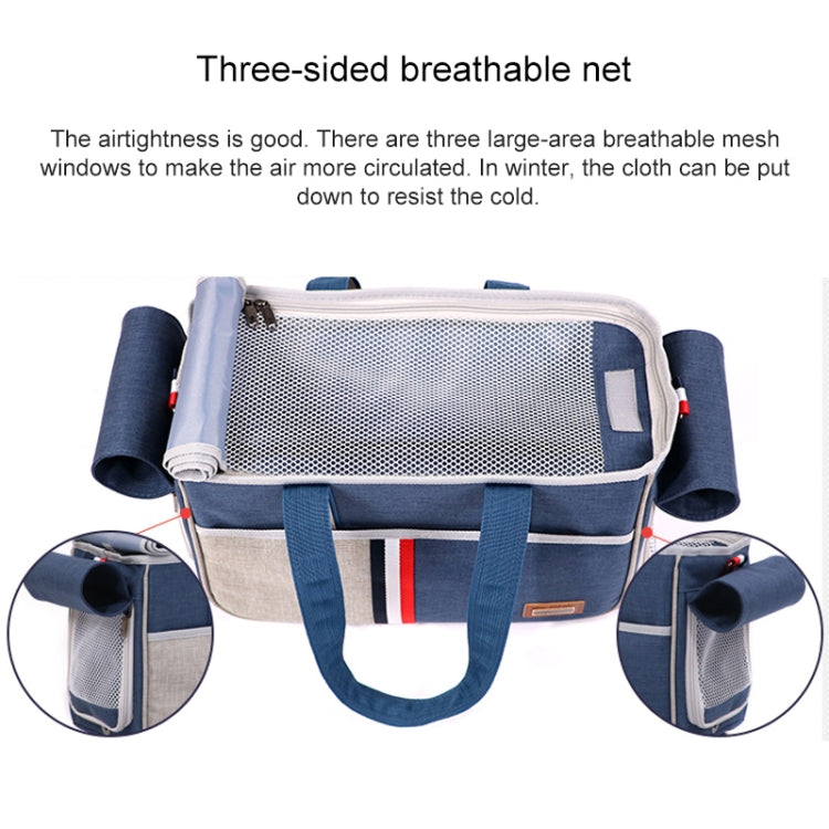 DODOPET Outdoor Portable Oxford Cloth Cat Dog Pet Carrier Bag Handbag Shoulder Bag, Size: 43 x 19 x 26cm (Grey)