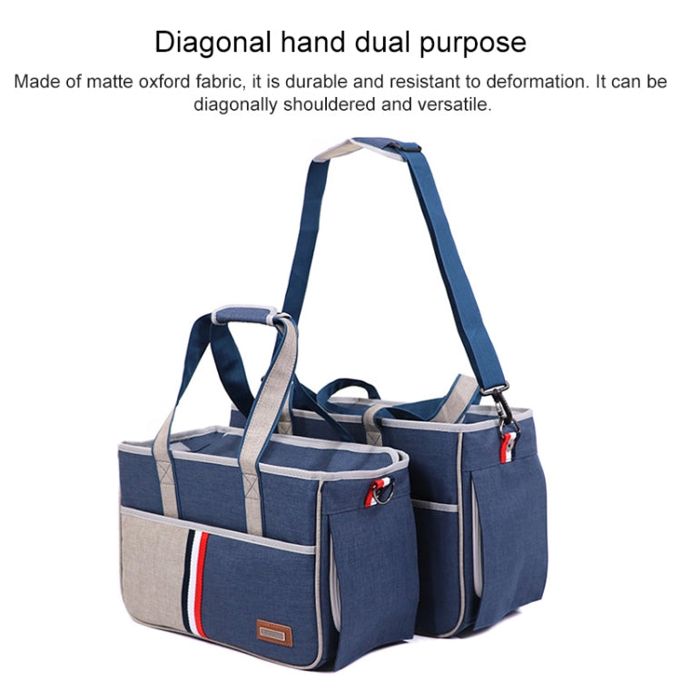 DODOPET Outdoor Portable Oxford Cloth Cat Dog Pet Carrier Bag Handbag Shoulder Bag, Size: 43 x 19 x 26cm (Grey)