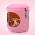 Flannel Cylinder Pet House Warm Hamster Hammock Hanging Bed Small Pets Nest, M, Size:10*12*12cm(Pink)
