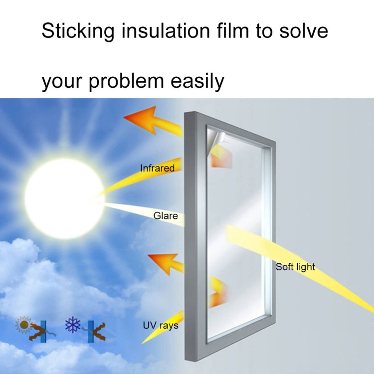 UV Reflective One Way Privacy Decoration Glass Window Film Sticker, Width: 70cm(Silver)