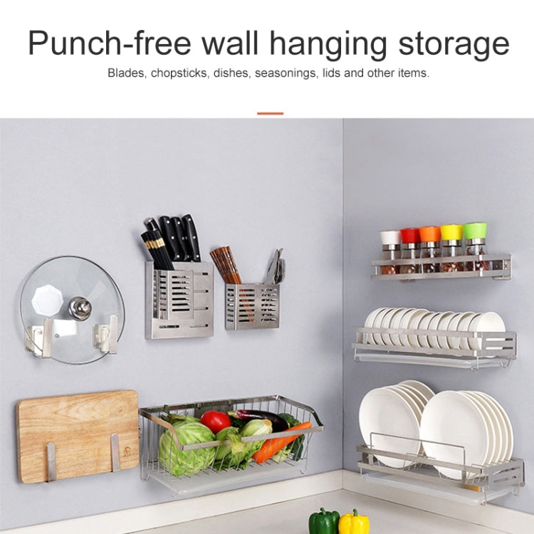 304 Stainless Steel Wall-mounted Kitchen Rack Hanging Seasoning Holder