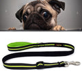 Pet Dogs Nylon Night Reflective Breathable Handheld Traction Lead Leash, Size: M, Adjustable Range: 2.5*(100-140cm)(Green)