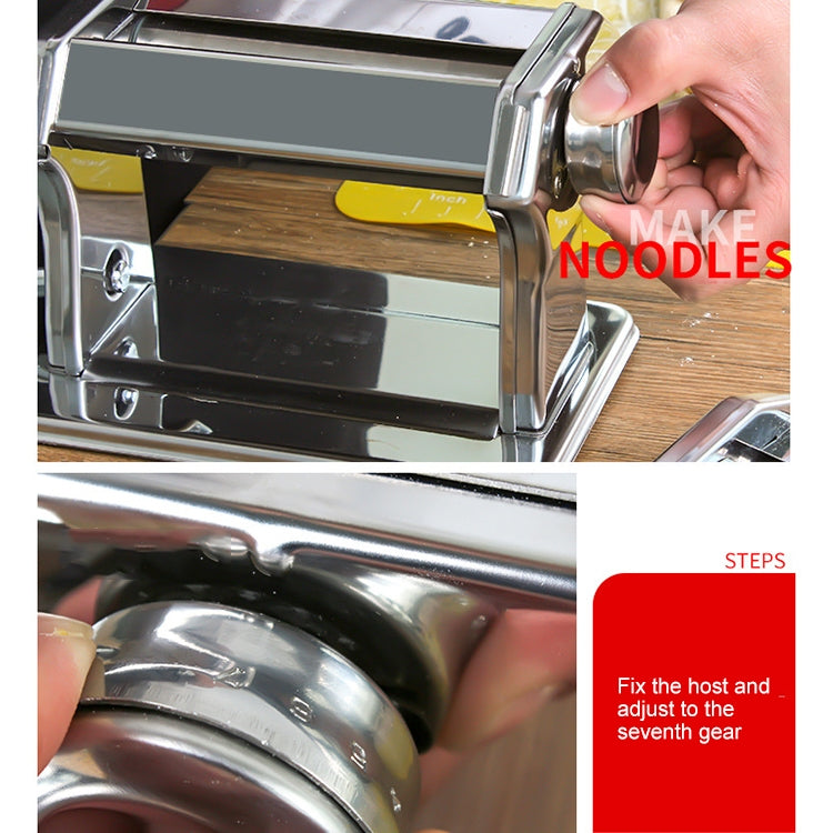 QF150 Household Kitchen Split Type Stainless Steel Manual Pressing Machine Pasta Machine (Red)