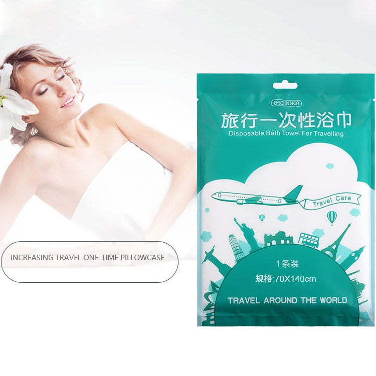 Portable Disposable Travel Cotton Bath Towel, Size: 140x65cm