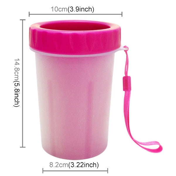 Pet Antiseptic Products Silicone Wash Feet Cleaning Cup Size: L(Red)